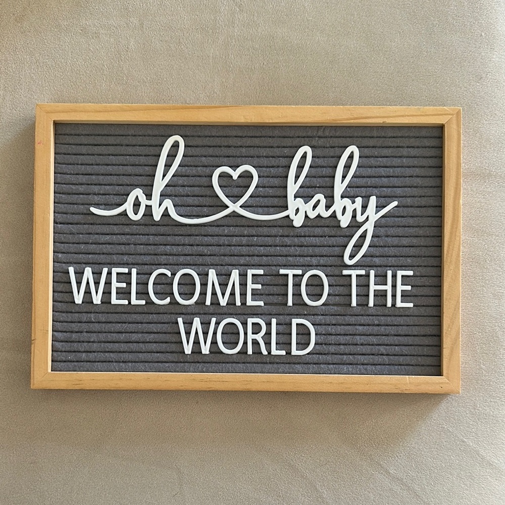 Hobby Lobby Gray and White Welcome Letter Board - Picture 1 of 4